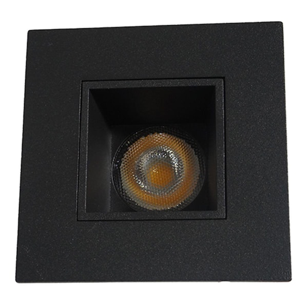 Nicor Lighting 2 in. Square LED Downlight, Black - 3000K DQR2-10-120-3K-BK - main